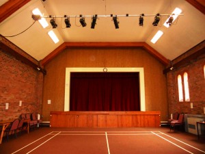 The Church Hall showing the stage.