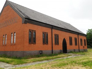 Church Hall viewed from the field.